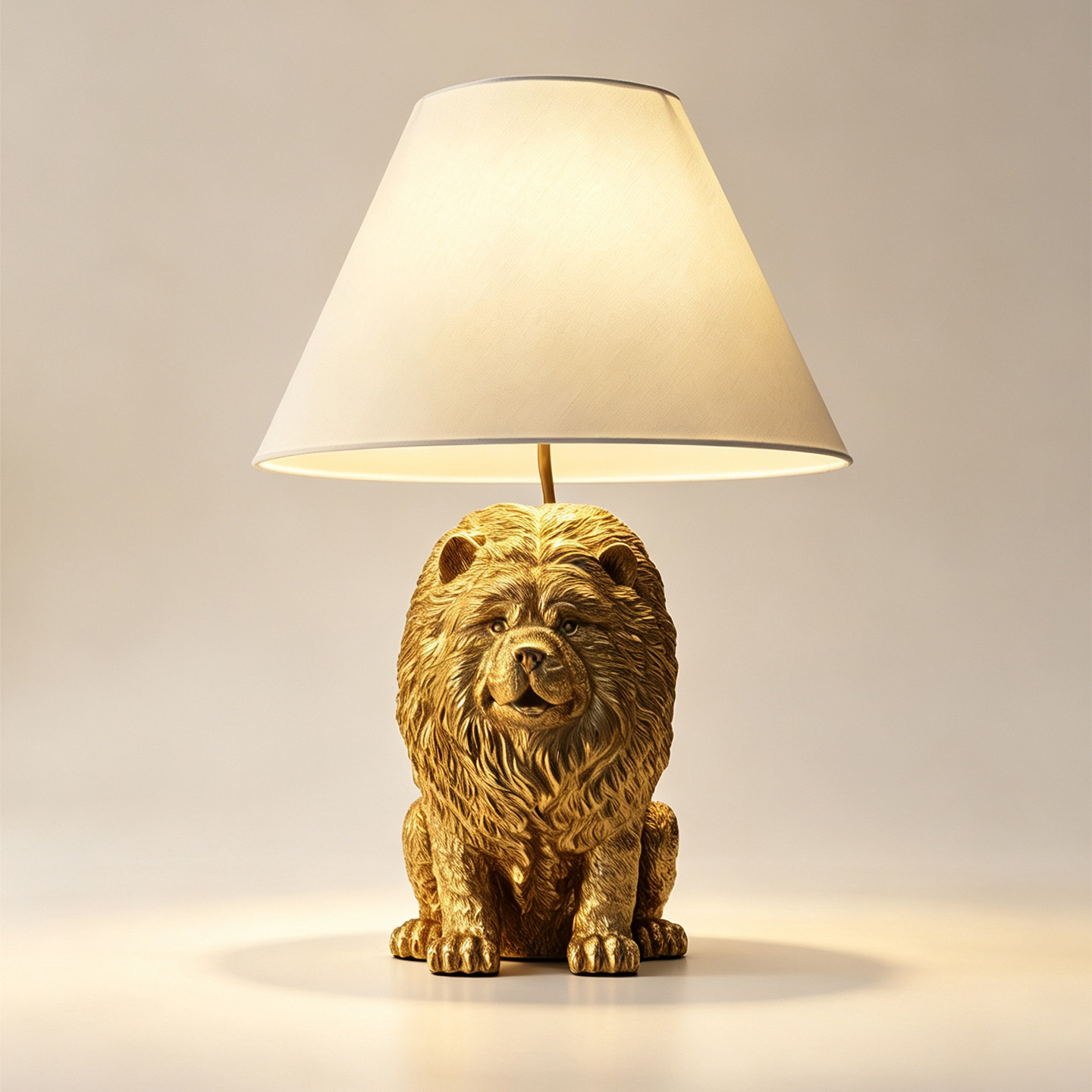 Lighting Decor Bedroom - クリエイティブなチャウチャウの動物モチーフのレジン製デスクランプ。パーソナライズされた彫刻オーナメントとして、リビングルーム、寝室、ベッドサイドに飾り、間接照明として活用できます。