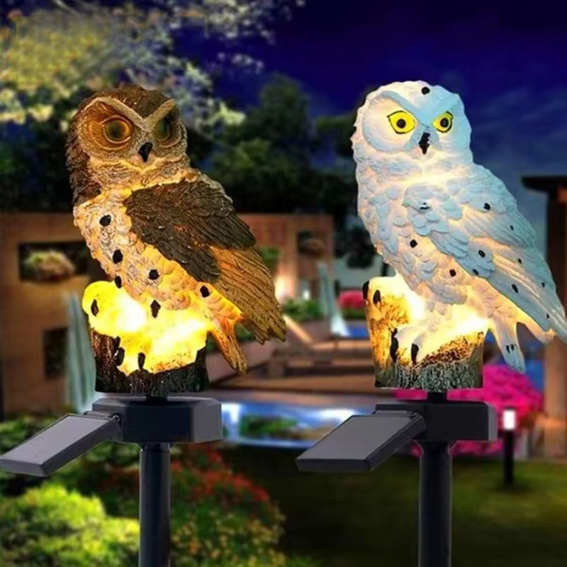 ソーラーフクロウガーデンステークライト 防水樹脂製フクロウフ - Lighting Decoration Ideas のレビューと価格