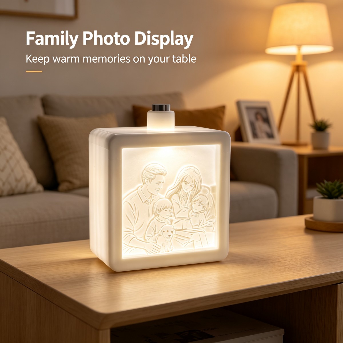 パーソナライズされた3Dプリントカスタム写真レリーフ彫刻LE - Lighting Christmas Decor のレビューと価格