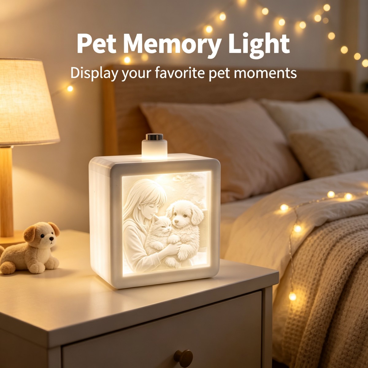 パーソナライズされた3Dプリントカスタム写真レリーフ彫刻LE - Lighting Christmas Decor のレビューと価格