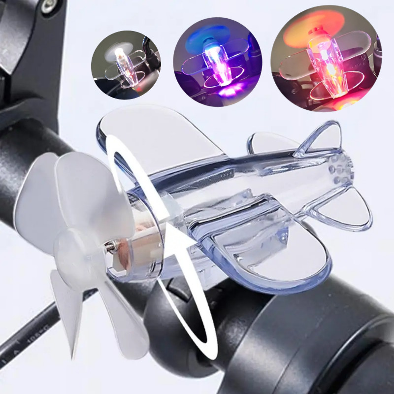 回転式飛行機型バイクハンドル装飾、風力LEDライト、安全運転 - Lighting Decoration Ideas のレビューと価格