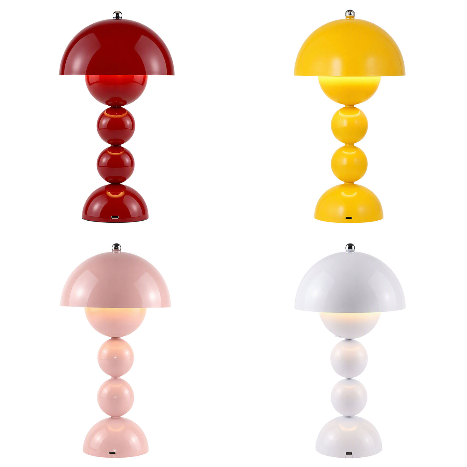 きのこ型の花柄テーブルランプ。USB充電式LEDデスクライト - Lighting Decor Bedroom のレビューと価格