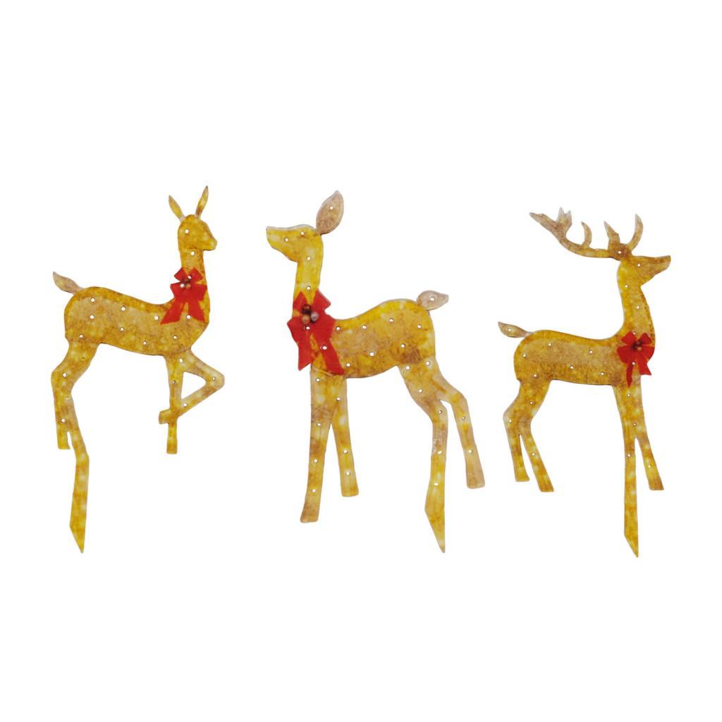 屋外の庭の装飾に最適な、温かみのある白色のクリスマス・トナカ - Lighting Christmas Decor のレビューと価格