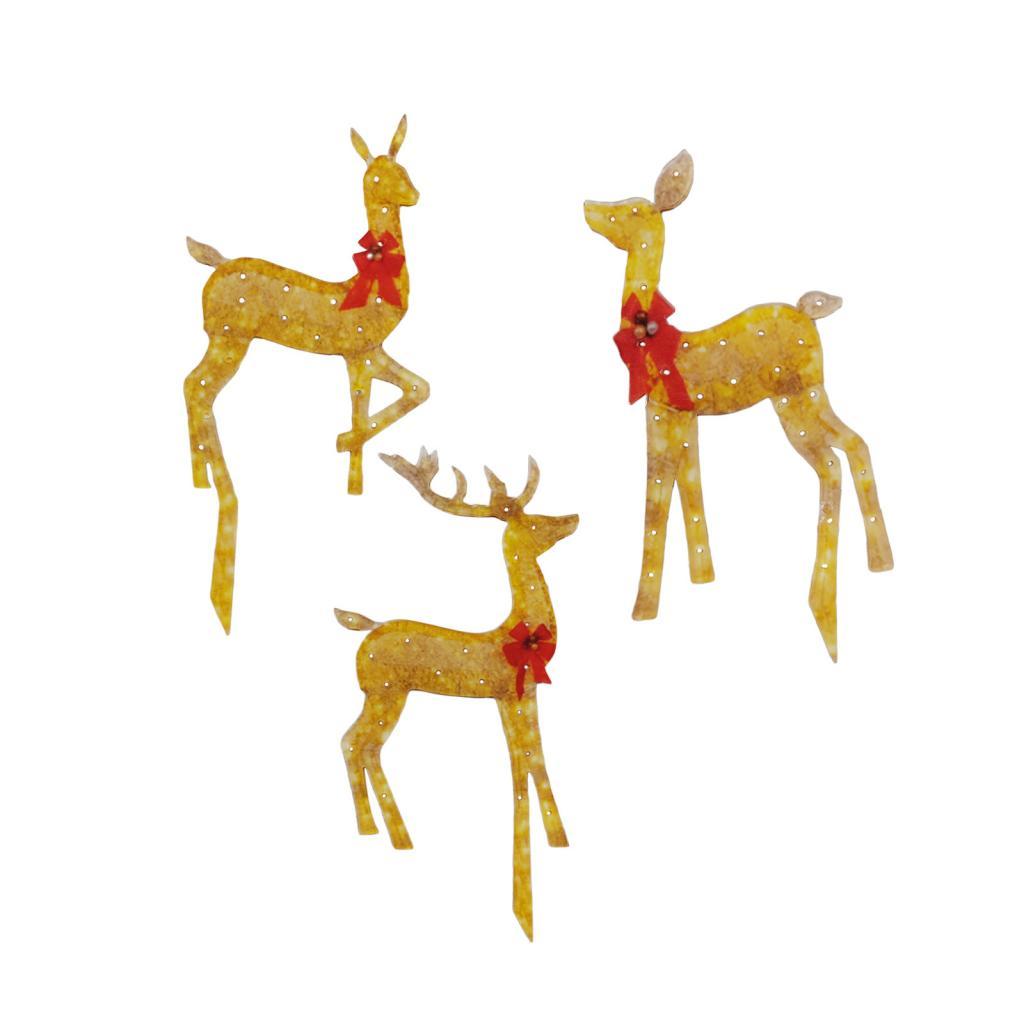 屋外の庭の装飾に最適な、温かみのある白色のクリスマス・トナカ - Lighting Christmas Decor のレビューと価格