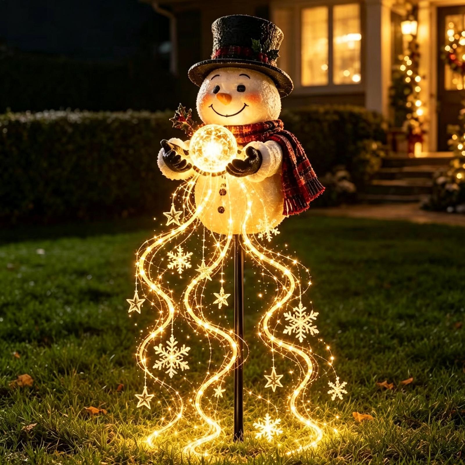 クリスマス用パスウェイライト 60cm ソーラー式 スノーマ - Lighting Christmas Decor のレビューと価格