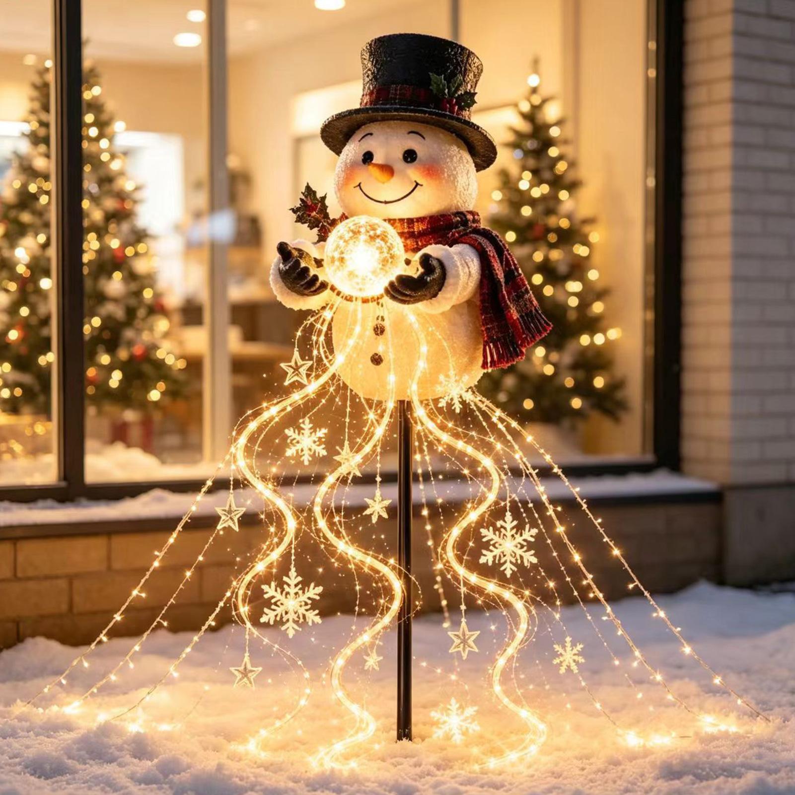 クリスマス用パスウェイライト 60cm ソーラー式 スノーマ - Lighting Christmas Decor のレビューと価格