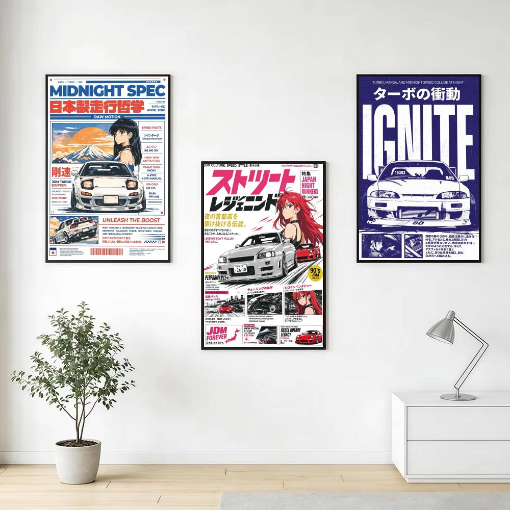 ジャパンディスタイルの車トッド・ファムポスター美的壁アートキ - Lighting Mcqueen Bedroom Decor のレビューと価格