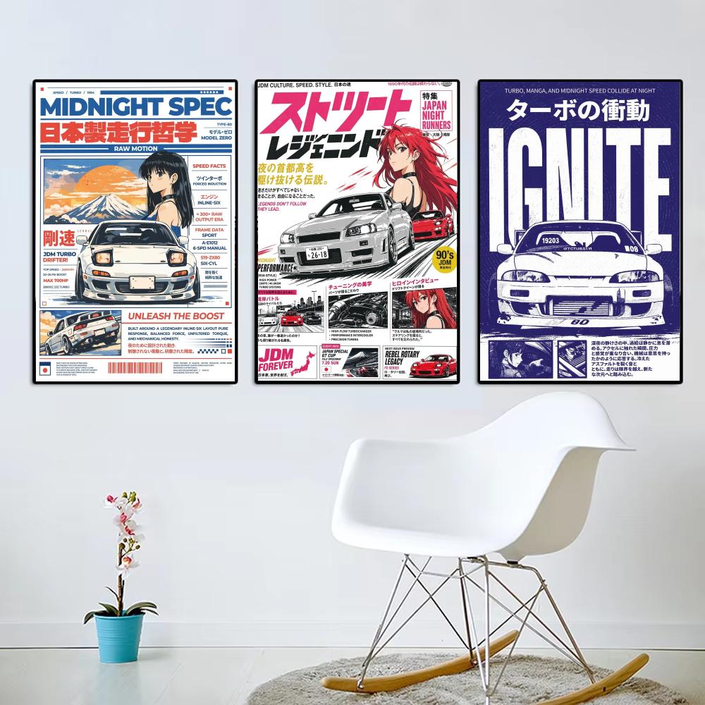 ジャパンディスタイルの車トッド・ファムポスター美的壁アートキ - Lighting Mcqueen Bedroom Decor のレビューと価格