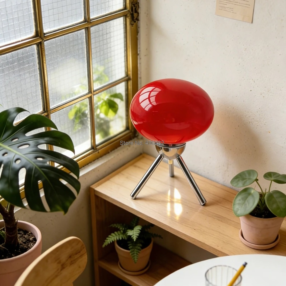 バウハウス様式のミッドセンチュリー・ガラス製マッシュルーム型 - Decor Lighting Lamps のレビューと価格