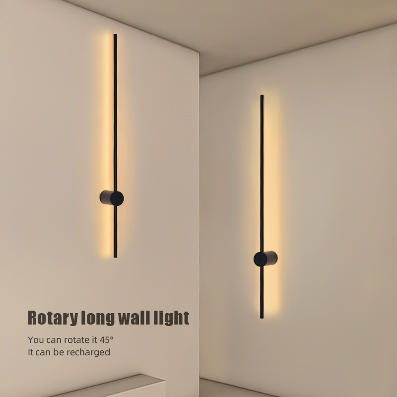 モダンな充電式LEDウォールスコンスランプ、ブラックアルミニ - Up Lighting Decor のレビューと価格